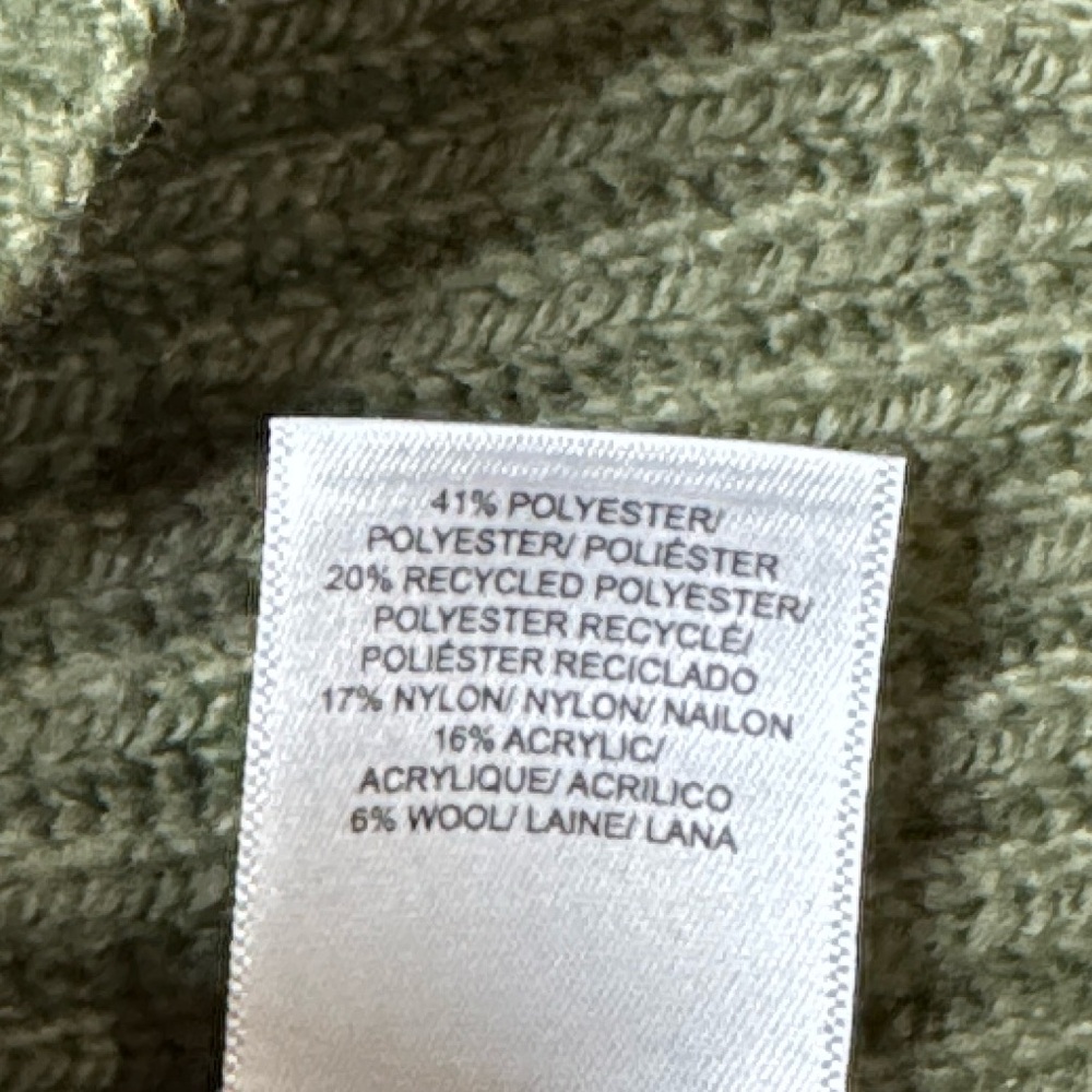 NWT LUCKY BRAND MOCK NECK RIBBED SWEATER DRESS OLIVE GREEN WOOL BLEND SIZE XS - Picture 11 of 11